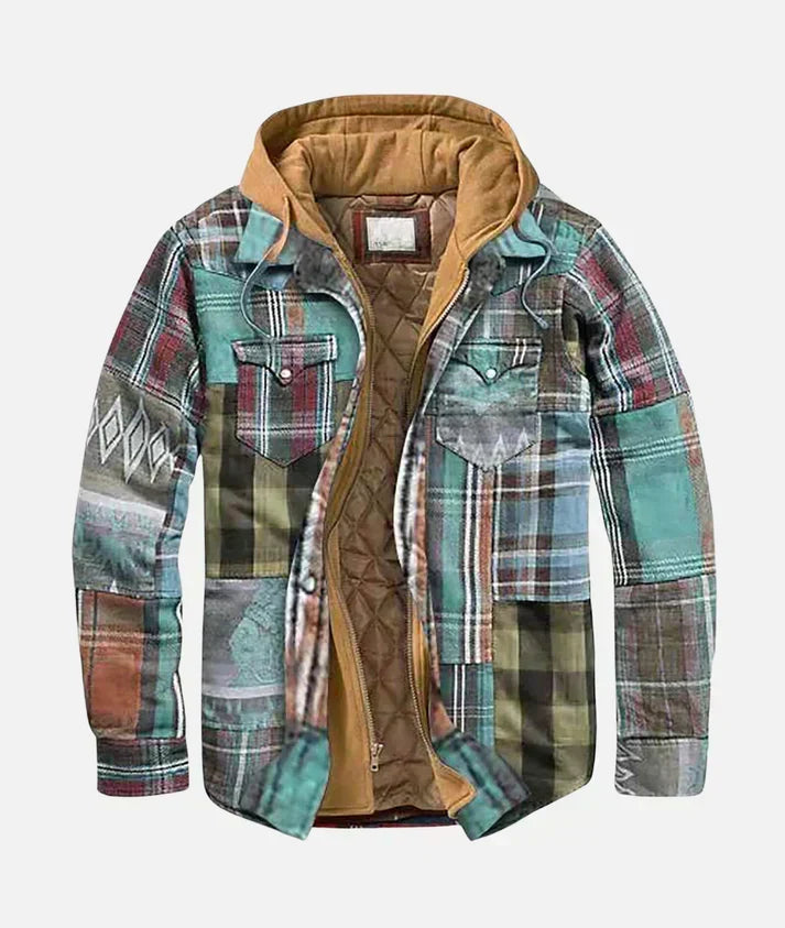 Stefan | Karierte Patchwork-Jacke
