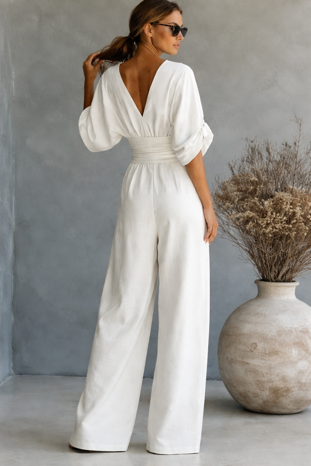 Sabine | Eleganter Jumpsuit mit weitem Bein