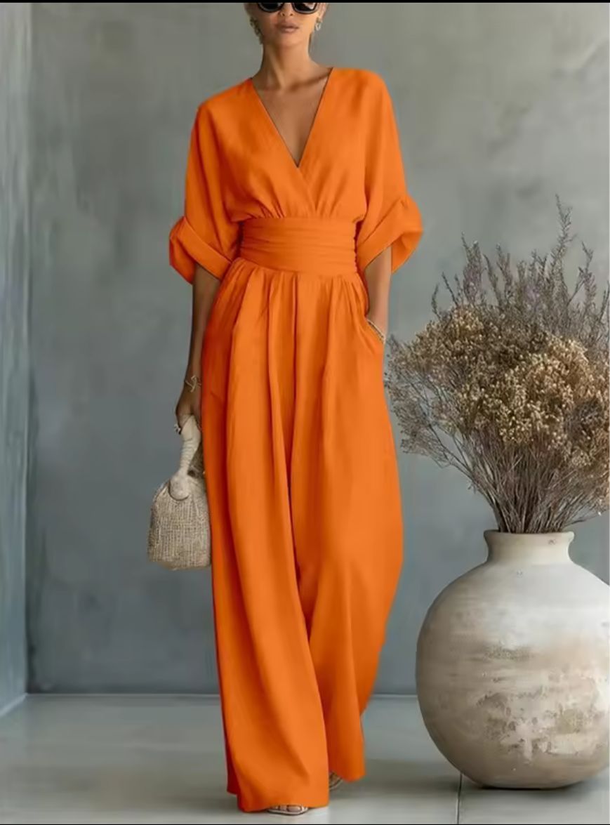 Sabine | Eleganter Jumpsuit mit weitem Bein