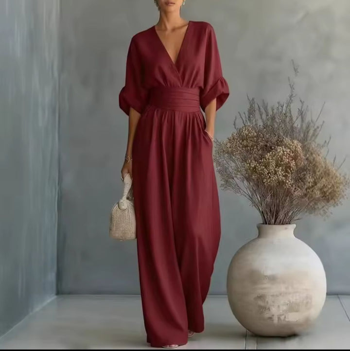 Sabine | Eleganter Jumpsuit mit weitem Bein
