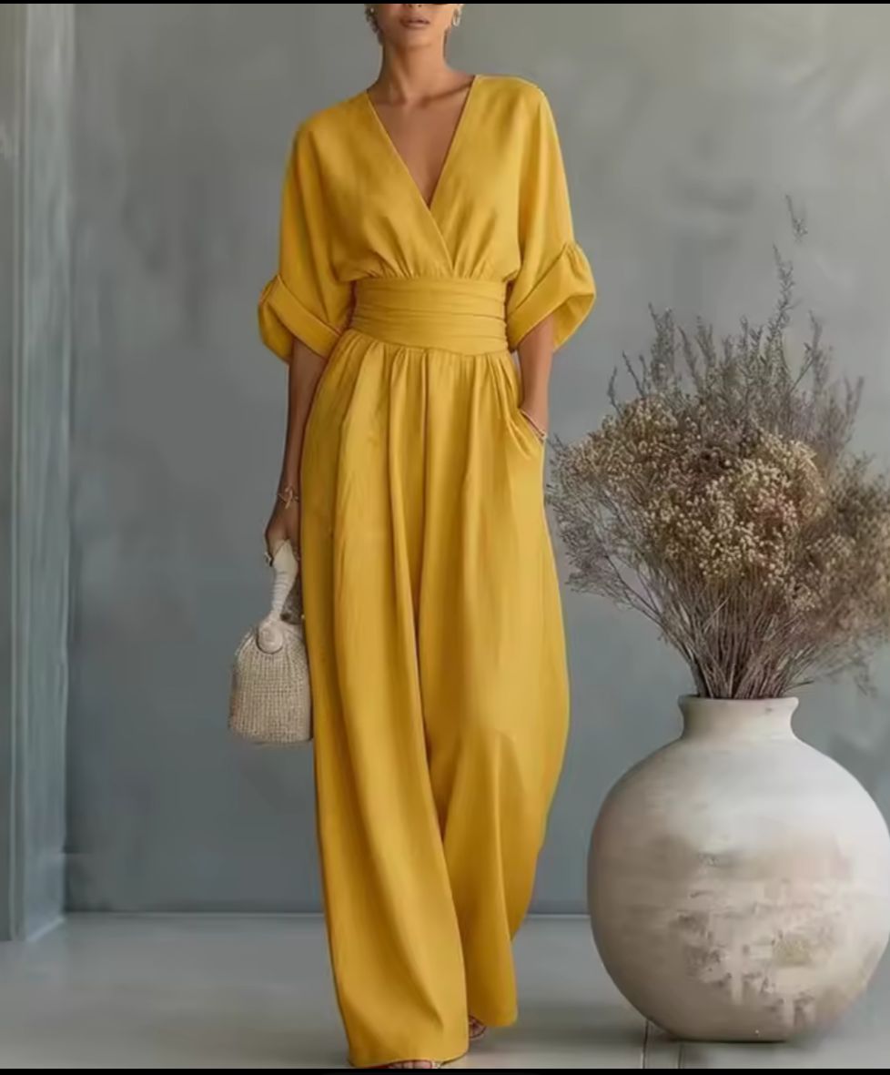 Sabine | Eleganter Jumpsuit mit weitem Bein