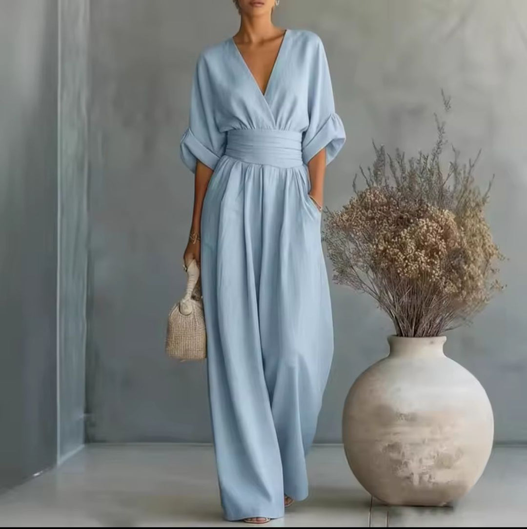 Sabine | Eleganter Jumpsuit mit weitem Bein