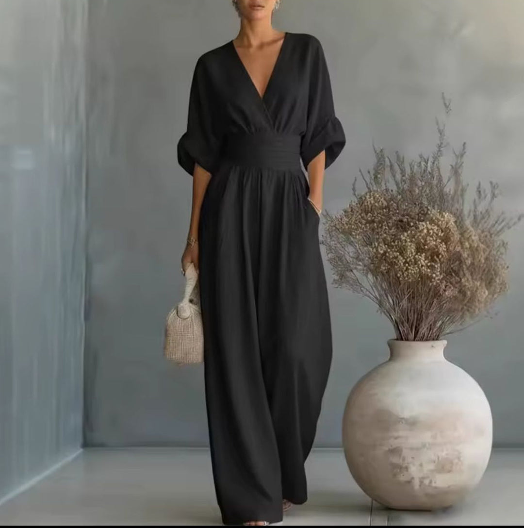 Sabine | Eleganter Jumpsuit mit weitem Bein