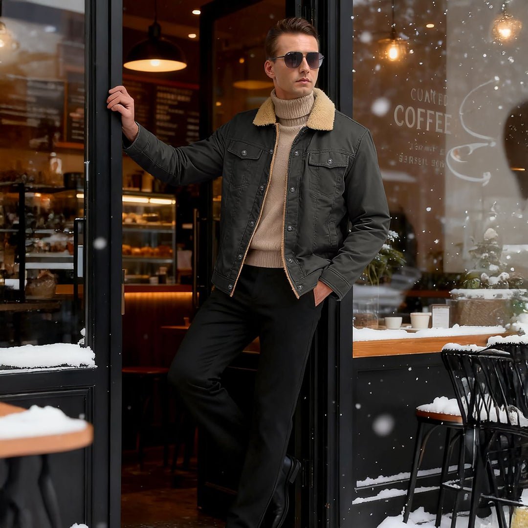 Georg | Gefütterte Cargo-Jacke mit Sherpa-Futter