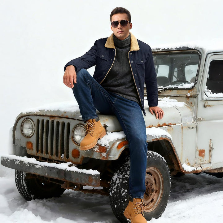 Georg | Gefütterte Cargo-Jacke mit Sherpa-Futter