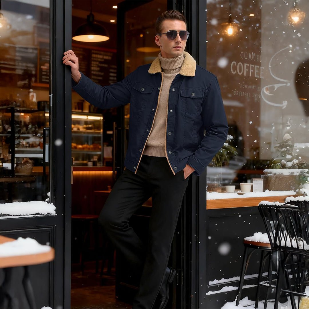 Georg | Gefütterte Cargo-Jacke mit Sherpa-Futter