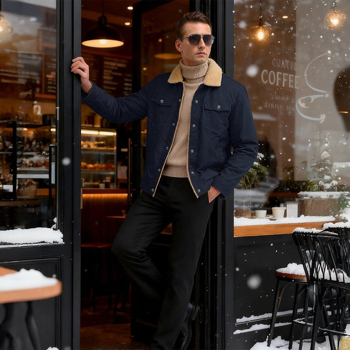 Georg | Gefütterte Cargo-Jacke mit Sherpa-Futter