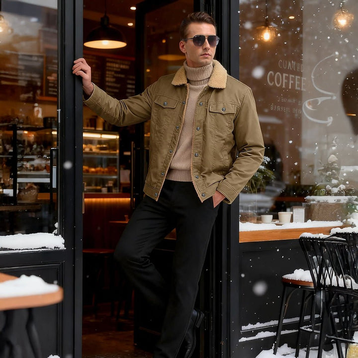 Georg | Gefütterte Cargo-Jacke mit Sherpa-Futter