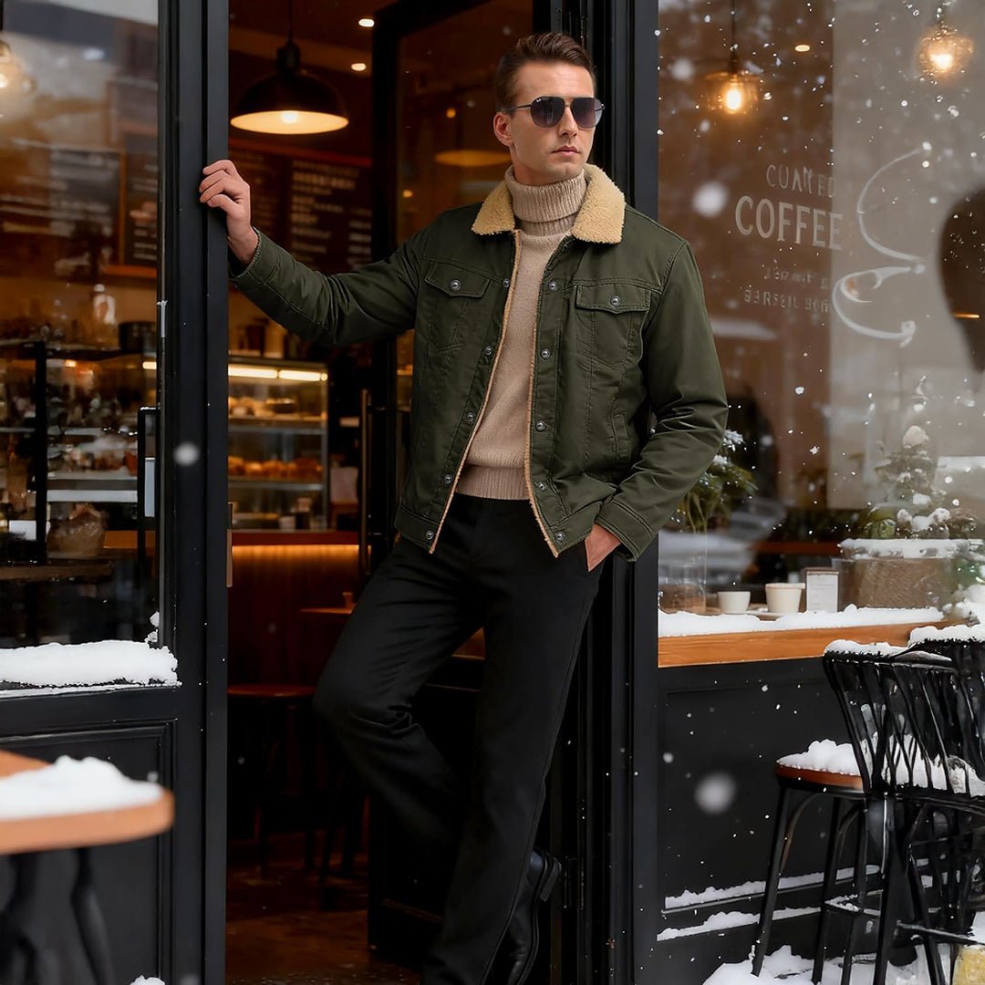 Georg | Gefütterte Cargo-Jacke mit Sherpa-Futter
